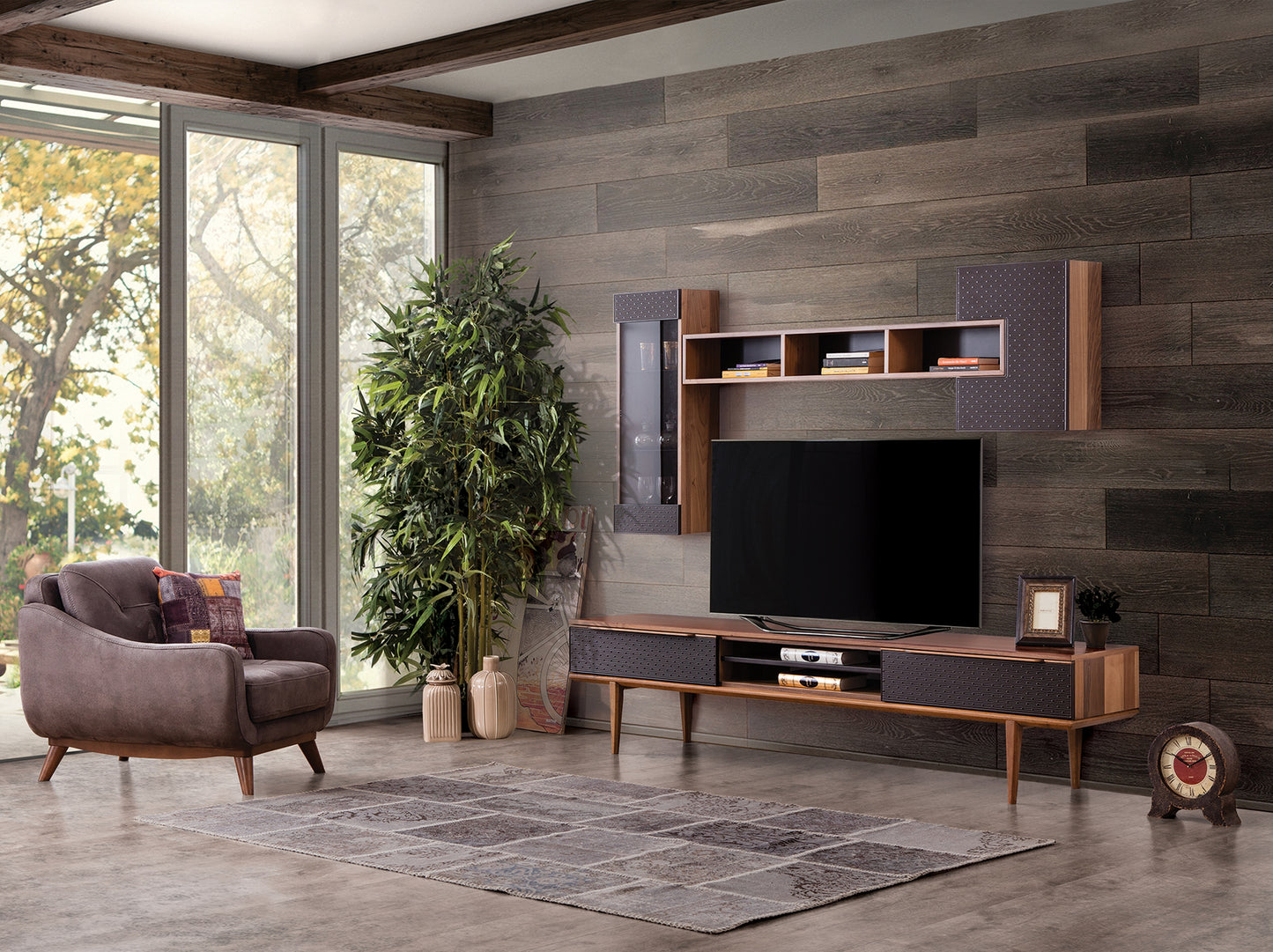 Meuble Mural Punto Walnut
